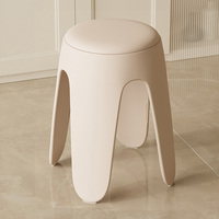 Tabourets en plastique empilables extra épais, style victorien, pour entrée, bancs hauts amovibles pour la maison, chaises confortables pour une longue durée d'assise