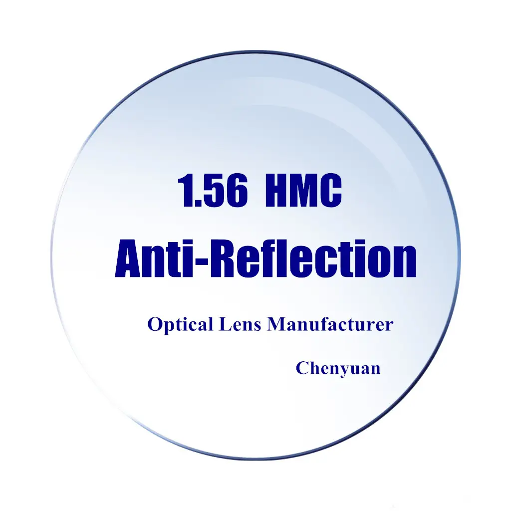 1.56ARHMCレンズ傷防止反射防止コーティング光学眼鏡レンズ