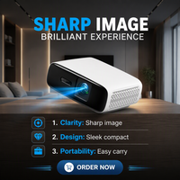 Projecteur d'écran portable ultra-compact A46 Smart Home Cinéma Vidéo Laser LED Extérieur Android 14 Wi-Fi à courte focale pour ordinateur portable