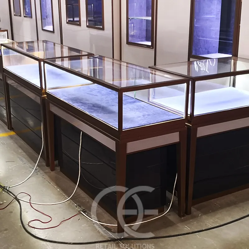 Customized Jewellery Showroom Furniture Design Used Glass Display Cases Modern Jewelry Display Cabinet