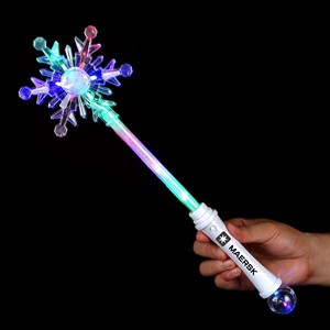 Varita Luminosa con Forma de Copo de Nieve para Niños, Varita Mágica de Hada Navideña, Luces LED para Fiestas de Navidad, Disfraces, Regalos Navideños para Niñas - Product Image 3