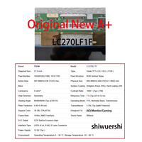 شاشة LCD جديدة أصلية A+ مقاس 27 بوصة بدقة 1920*1080 LVDS 61 دبوس LC270LF1F LC270LF4F01 PN270CU01-1 LSM270HP08 V01 SG2701B01-8 SG2701B02-2