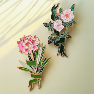 थोक धातु के लोगो ने कठोर नरम तामचीनी पिन लैपल पिन कस्टम फैशन ब्रोच पिन के फूल महिला कपड़ों के लिए गुलाब गुलाब - Product Image 5