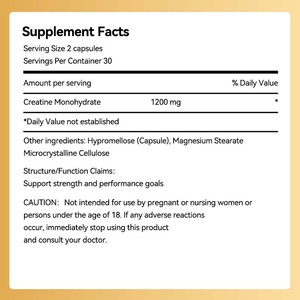 100% Pure Creatine Monohydrate &amp; L-Carnitine Capsules Muscle Gain Accelerator with 10-19g Protein for <strong>Women</strong> Men <strong>Pre</strong>/Post <strong>Workout</strong> - Product Image 3