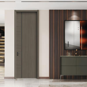 Núcleo de madera maciza para puerta interior de estilo moderno con material de polímero MDF con acabado de superficie compuesta de carbono para aplicación en dormitorio - Product Image 2