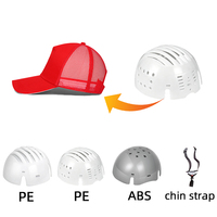 Casco de Seguridad Industrial Ligero y Extraíble con Inserto de PE ABS, Certificado CE EN812, para Almacenes, Fábricas y Talleres