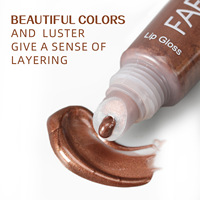 Charme Beauté Huile Minérale Hydratante Clair Nacré Lèvres Repulpant Miroir de Maquillage Liquide Brillant à Lèvres
