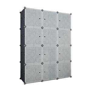 Gabinete de almacenamiento de plástico simple DIY, <span class=keywords><strong>armario</strong></span> de <span class=keywords><strong>resina</strong></span>, puerta corredera, Cubo de almacenamiento alto, Armarios con estante - Product Image 6