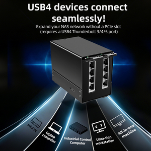 อะแดปเตอร์ USB4 เป็น 8 กิกะบิตอีเธอร์เน็ต (ภายนอก) ใช้งานร่วมกับ Thunderbolt 3/4/5 สำหรับแล็ปท็อปแบบมีสาย ใช้กับอะแดปเตอร์ USB4 อีเธอร์เน็ตในสต็อก - Product Image 4