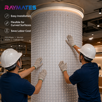Feux LED en feuille SMD DC24V flexibles et pliables avec garantie de 5 ans pour colonnes courbes, murs cintrés, sculptures murales, installations artistiques rétroéclairées
