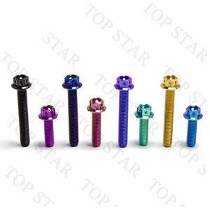 Adaptadores de espejo TMJ, accesorios universales para <span class=keywords><strong>Moto</strong></span> para lado retrovisor Tc4, modificación de bomba superior, pernos hexagonales M6 con agujeros - Product Image 3