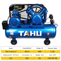 Compresseur d'air industriel portable de qualité supérieure à prix compétitif, promotion, 4KW, style piston, entraînement par courroie, pompe à moteur 120L