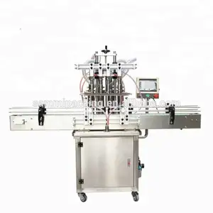 Automatic 4 Heads Liquid Filling Machine Bottling Line With Low Price Honey Straight Line Filling Machine