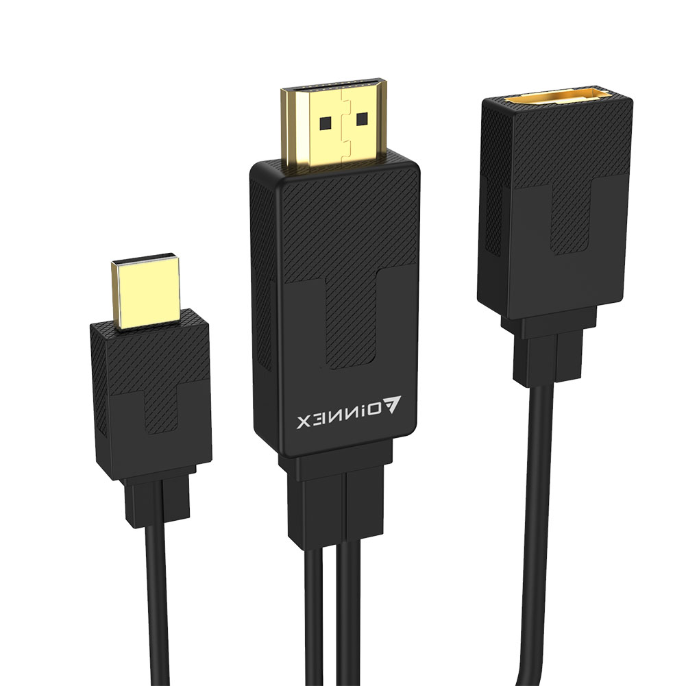 HDMI To Displayport Adapter With USB Charging Support 3 In 1 High Speed Cable Support Resolution 4k 60hz