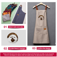 Tabliers de cuisine multifonctionnels en polyester personnalisables avec logo pour adultes, avec poches, pour la pâtisserie et la cuisine domestique, vente en gros