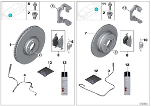 Phía trước/Phía sau phanh pad mặc chỉ số cảm biến cho ăn cho BMW 5 7 Series 34356791958 34356791960 34356861808 - Product Image 5