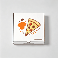 Anpassbare Quadratische Pizzabox Umweltfreundliche Recycelte Papier-Takeout-Verpackung Lebensmittelechte Wellpappe-Kraftbox Großhandel