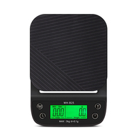 Balance à café portable 3 kg 0,1 g, numérique, en plastique ABS, avec minuteur, conversion multi-unités, fonction tare, rétroéclairage LCD