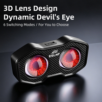 Feu arrière de vélo Dynamic Devil Eyes avec écran HD, 6 modes, LED, rechargeable par USB, feu de sécurité pour le cyclisme