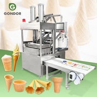 Gaufre comestible commerciale semi-automatique de gaufres de la Chine faisant le cône de crème glacée de machine grand
