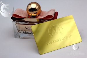 Tarjetas de Visita Personalizadas al por Mayor, con Acabado Dorado, Plateado, Oro Rosa, Negro, Espejo, Etiquetas Metálicas en Blanco, de Aluminio y Latón - Product Image 2