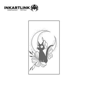 Tatuaje Temporal de Gato Lunar para <span class=keywords><strong>Mujer</strong></span>, Adhesivo de Tatuaje de Larga Duración, Resistente al Agua, 15 Días, Tatuaje Corporal Natural con Jugo de Frutas para Damas - Product Image 3