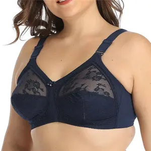 Soutien-gorge sans armatures en dentelle à sequins respirant demi-bonnet non rembourré confortable avec bretelles minimisatrices pour femme fabriqué au Bangladesh - Product Image 4