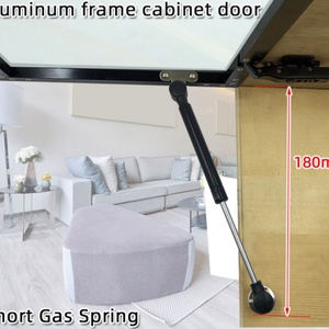 Vérin à gaz court pour porte d'armoire, ressort à gaz pour meubles, en aluminium durable et en fer - Product Image 3