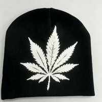 Gorros de Invierno Tejidos Personalizados de Alta Calidad, Gorro de Diseño Informal y Cálido para Deportes al Aire Libre, Gorro con Patrón de Hojas de Plantas