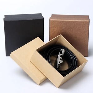 Caja de regalo rígida con tapa y base, logotipo personalizado, cinta de papel kraft, caja de embalaje para joyería y relojes - Product Image 6