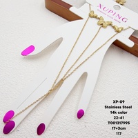 Bijoux XUPING – Nouveauté tendance : Bracelet de main et bague chaîne maillons pour femme en acier inoxydable couleur or 14 carats – Bijoux féminins