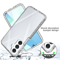 Étuis de téléphone portable Crystal Clear pour Samsung Galaxy A17 A16 A26 A36 A56 5G Protection d'écran intégrée Couverture arrière