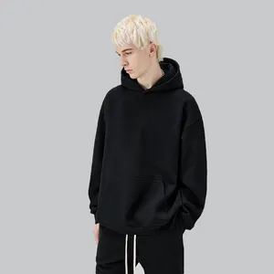 high quality 460gsm blank pullover hoodie without draw string thick premium men oversize hoodie