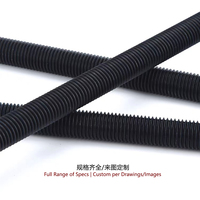 Black Oxide Threaded Rod Grade 12.9 DIN975 All Thread Rod Alloy Steel M6-M30 M33-M48 High Tensile Stud Bar for Structural Fixing
