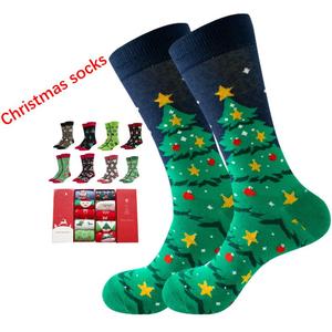 <span class=keywords><strong>Chaussettes</strong></span> de Noël en laine et coton pour femmes, motif dessin animé (Père Noël, cerf, <span class=keywords><strong>renard</strong></span>), respirantes, jetables, nouvelle conception, faible MOQ, bonne qualité - Product Image 1
