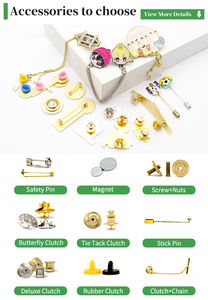 卸売カスタム金属亜鉛合金3Dエナメル金メッキ航空航空会社エアバス翼ラペルピンバッジ - Product Image 3