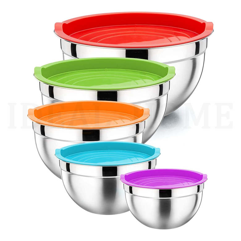 Colorful Stainless Steel Nesting Salad Bowl