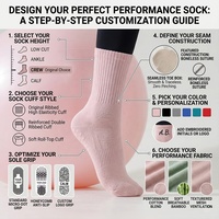 Chaussettes de yoga organiques antidérapantes personnalisé pour le sport et le fitness Chaussettes de sport brodées avec poignée