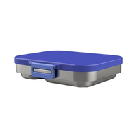 Boîte à lunch en acier inoxydable pour enfants avec récipient à trempette assorti, boîte à bento pour enfants, récipient à lunch en métal à 4 compartiments