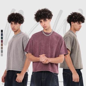 Camiseta Básica de Algodón Suave Prelavado, Unisex, de Peso Pesado, al por Mayor, con Bordado Personalizado de Logotipo de Marca - Product Image 2