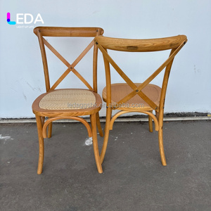 Silla de Madera Apilable LEDA, Silla de Comedor con Respaldo Cruzado, Muebles para Bodas, Eventos, Restaurantes, Bistrós y Hoteles - Product Image 3