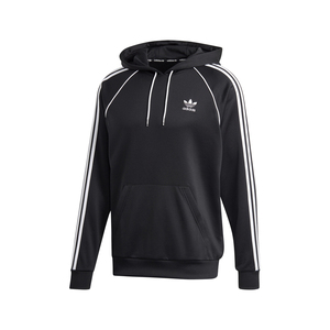 Adidas เสื้อฮู้ด Adidas SST PK ผู้ชายสีดำ/ สีขาวสไตล์ซิปขึ้นพร้อมหน้าจอพิมพ์การออกแบบและซับใน-100% ของแท้ - Product Image 1