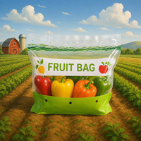 Sac d'emballage en plastique OPP CPP LDPE de qualité alimentaire avec logo imprimé personnalisé pour les raisins, sac d'emballage perforé pour fruits, sac d'emballage pour raisins