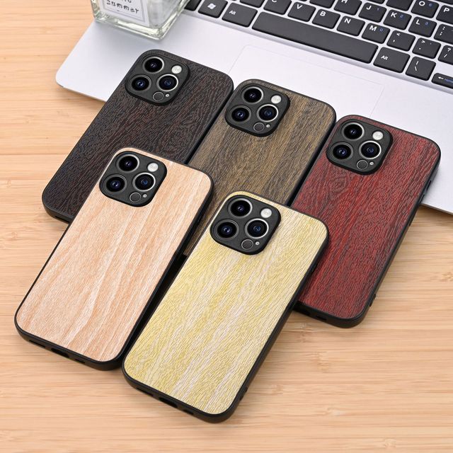Wood Veneer Phone Case for iPhone 16 15 14 Pro Max Plus Protection Cover Magnetic Phone Case