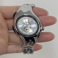Montre rétro Y2K sur le thème des extraterrestres, style mid-century original, cadran en cristal saphir, bracelet en alliage, montre-bracelet à quartz pour homme