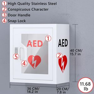 Armoire de rangement pour défibrillateur <span class=keywords><strong>AED</strong></span> de haute qualité - Armoire <span class=keywords><strong>AED</strong></span> murale, adaptée aux espaces publics, aux hôpitaux et aux bureaux - Product Image 2