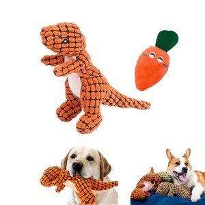 Juguete de Peluche de Dinosaurio de Dibujos Animados Ecológico de Nuevo Diseño de Fábrica al por Mayor, Muñeco de Peluche de Dinosaurio, Juguete Chirriante de Peluche de Perro - Product Image 4