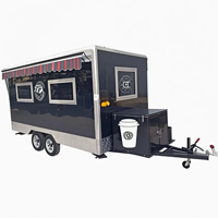 Offre Spéciale Rapport Qualité-Prix : Remorque de Restauration Mobile Grande Capacité avec Plateforme Carrée, pour Food Truck, Kiosque, Cafés et Salons de Thé