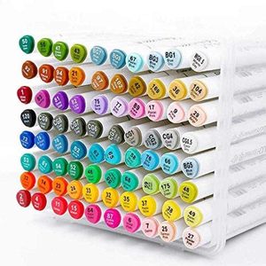Nouveauté - Vente Flash - Marqueurs permanents à encre alcoolisée - Stylos pinceaux à alcool - Double pointe - Ensemble de marqueurs professionnels pour le dessin - Design artistique - Product Image 1