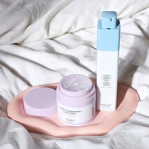 <b>Empty</b> 30g 50g 30ml Eye Cream Lotion Container White Acrylic Powder <b>Jars</b> Double Wall Cosmetic Airless Pump <b>Jar</b> - Product Image 1